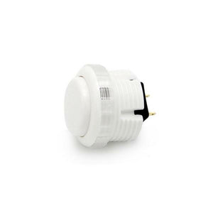 Qanba Gravity Solid Colour 30mm Screw-In Mechanical Pushbutton (White)
