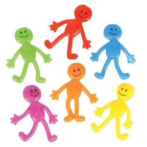 2.5" Stretch Smile Man Toy (Assorted Colours) (1 Random Colour)