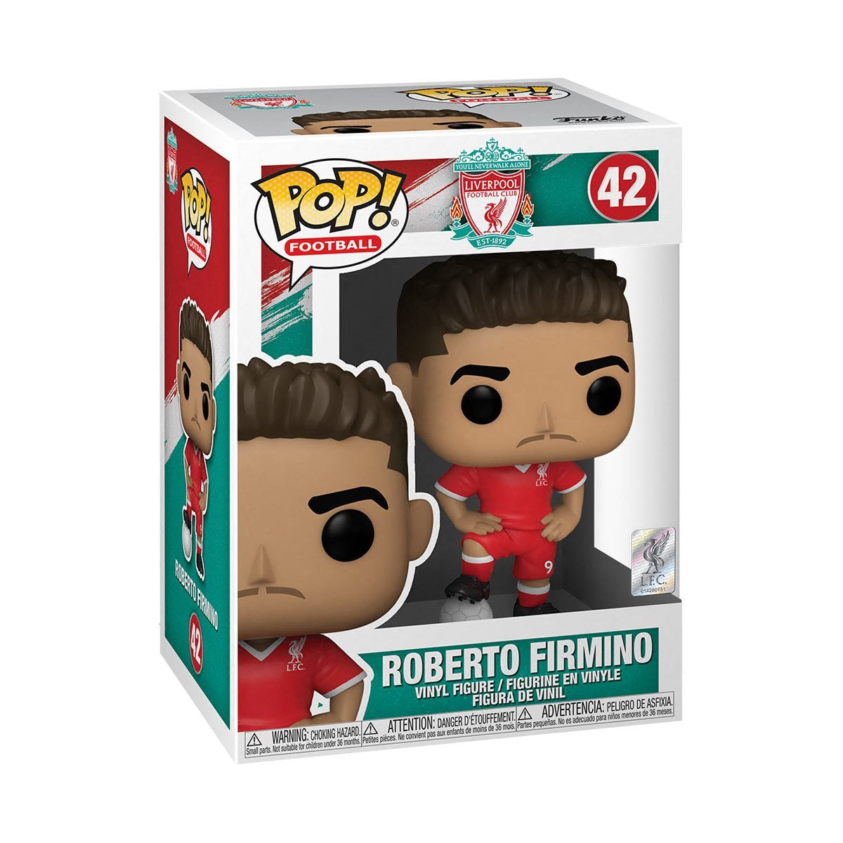 Funko POP! Football: Roberto Firmino - #42 (Liverpool Football Club Red Jersey) Vinyl Figure