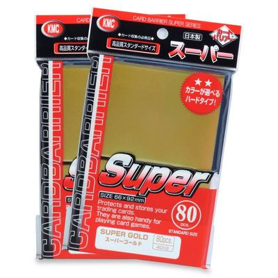 KMC Card Barrier - Standard Size - Super Series Sleeves 80ct - Super Gold