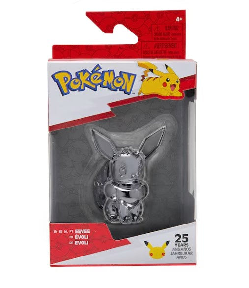 Pokemon 25th Celebration Silver Eevee Figure