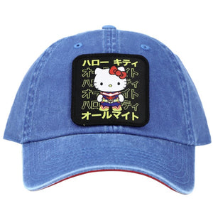 Hello Kitty X My Hero Academia Pigment Dye Dad Hat Blue