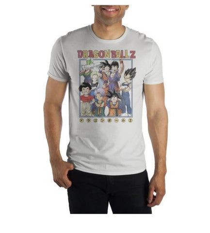 Dragon Ball Z - Z Fighters in Frame Worn White Tee