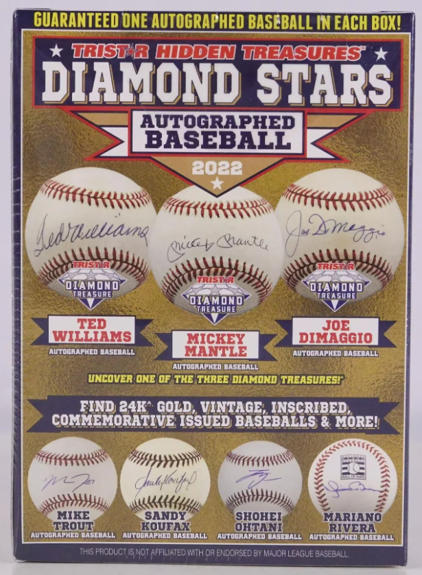 2022 Tristar Hidden Treasures Diamond Stars Autographed Baseball Hobby Box