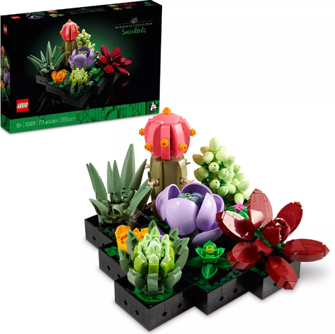 LEGO® Icons Succulents Plants and Flowers Home Décor