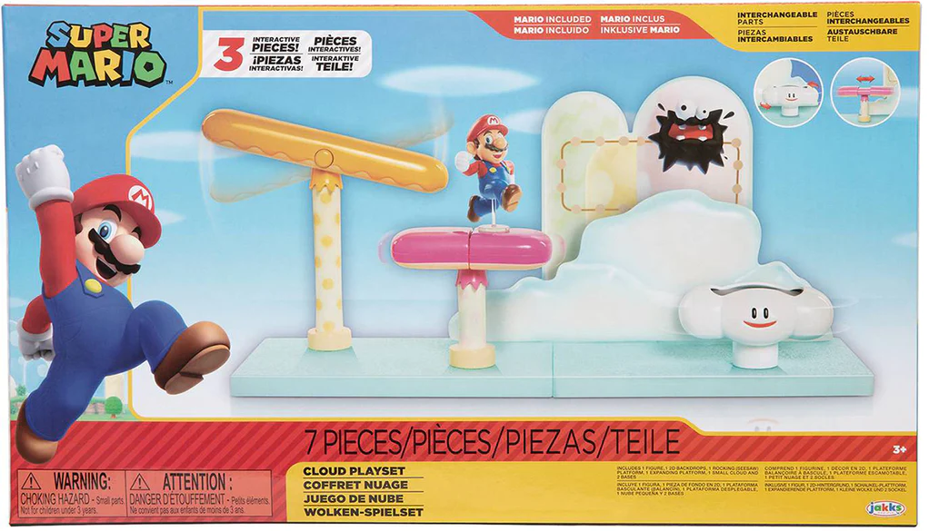 Super Mario - Cloud Playset 7 Pieces [Jakks Pacific]