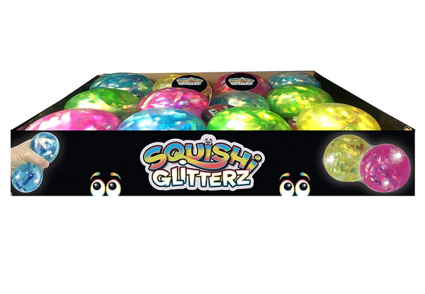 Glittery Squeeze Balls - Assorted Colours (1 Random Glitter Ball)