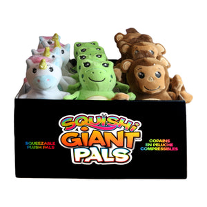 Squishi Giant Pals Squeeze Ball Plush - Animals (Unicorn/Frog/Monkey) (1 Random Plush)