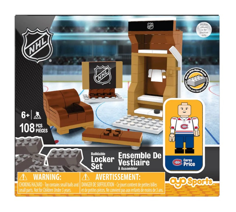 OYO Sports NHL - Player Buildable Locker Set - Montreal Canadiens - Carey Price (White Jersey)