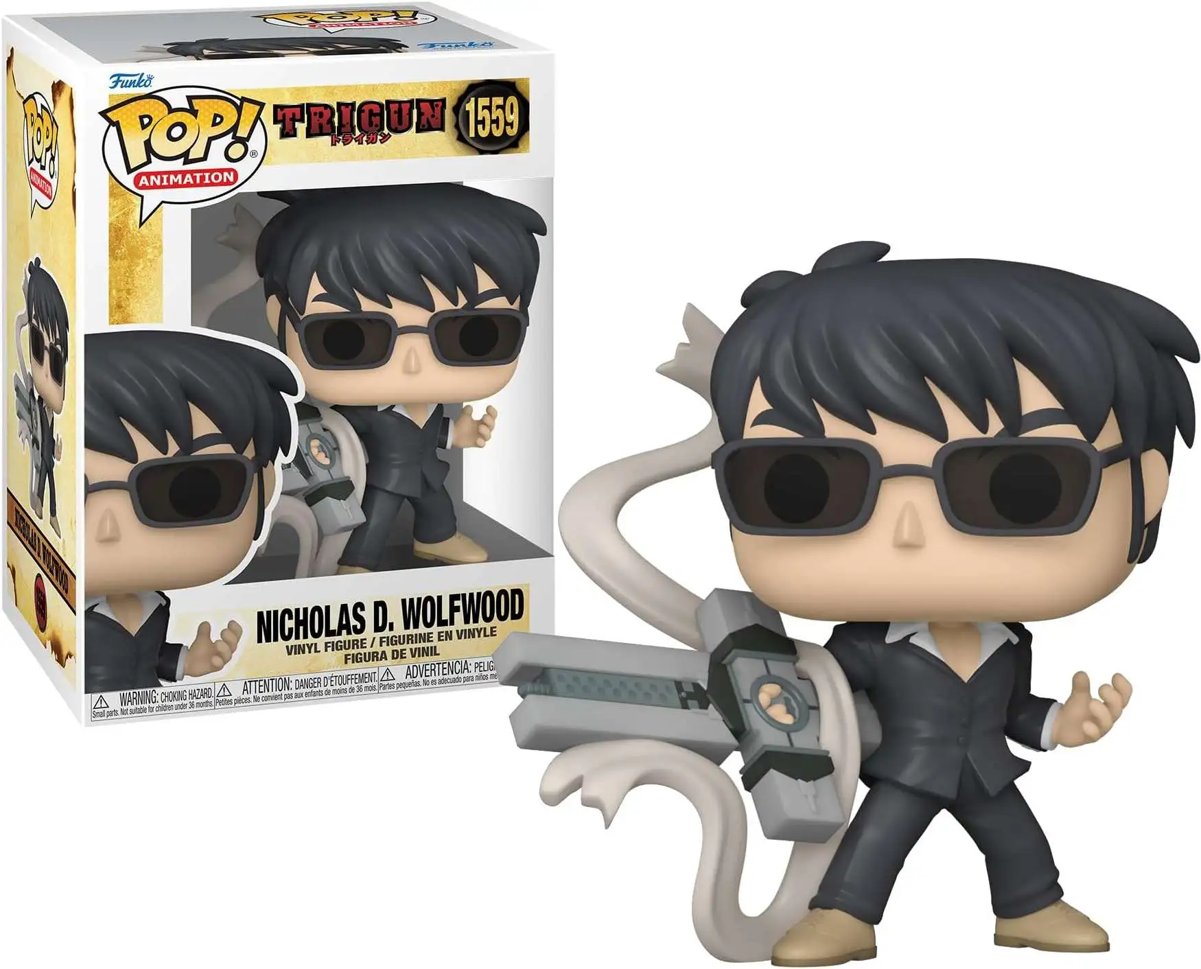 Funko POP! Animation: Trigun - Nicholas D. Wolfwood with Punisher #1559 Vinyl Figure