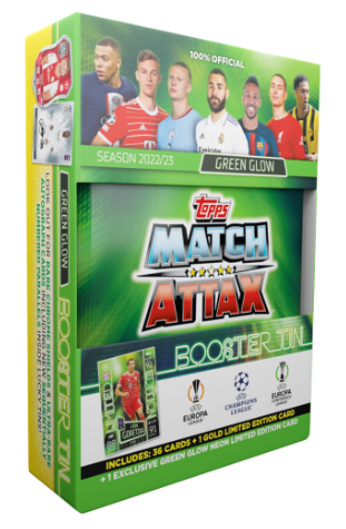 2022-23 Topps Match Attax Champions League Booster Tin (Green Glow)