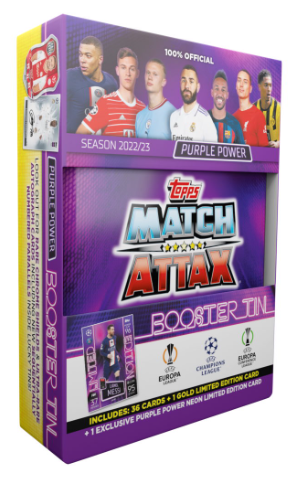 2022-23 Topps Match Attax Champions League Booster Tin (Purple Powder)