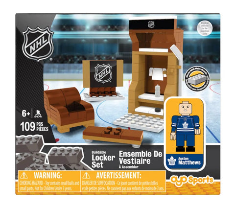 OYO Sports NHL - Player Buildable Locker Set - Toronto Maple Leafs - Auston Matthews (Blue Jersey)