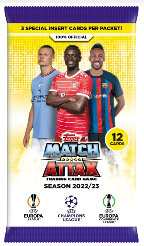 2022-23 Topps Match Attax Champions League Cards Pack (12 Cards Per Pack)