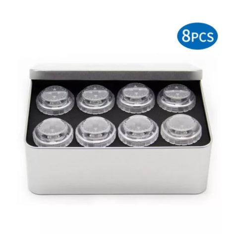 Qanba Gravity Translucent Colour 30mm Screw-In Mechanical Pushbutton (B01 Translucent White) (8 Piece Set in Metal Container)