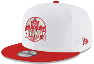 Men's New Era White/Red Toronto Raptors 2019 NBA Finals Champions 9FIFTY - Adjustable Hat