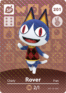 201 Rover SP Authentic Animal Crossing Amiibo Card - Series 3