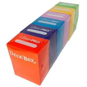 Ultra Pro Deck Box 80ct - 6-Pack (Orange, Purple, Light Blue, Light Green, Pink, Yellow)