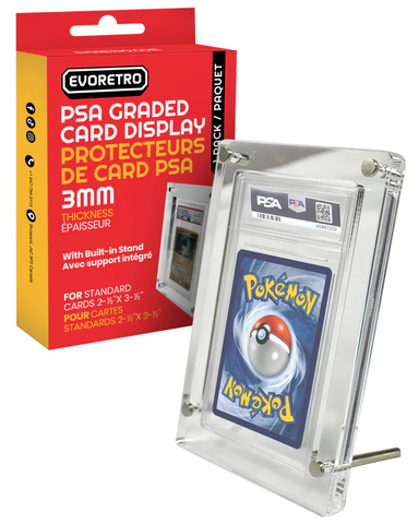 Pokemon PSA Graded Card Slab Holder (3mm) & Stand (10mm) - Acrylic Protector - Pack of 1