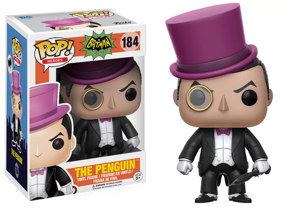 Funko POP! Heroes: Batman Classic TV Series - The Penguin #184 Vinyl Figure (Pre-owned, Monocle Glued back on)