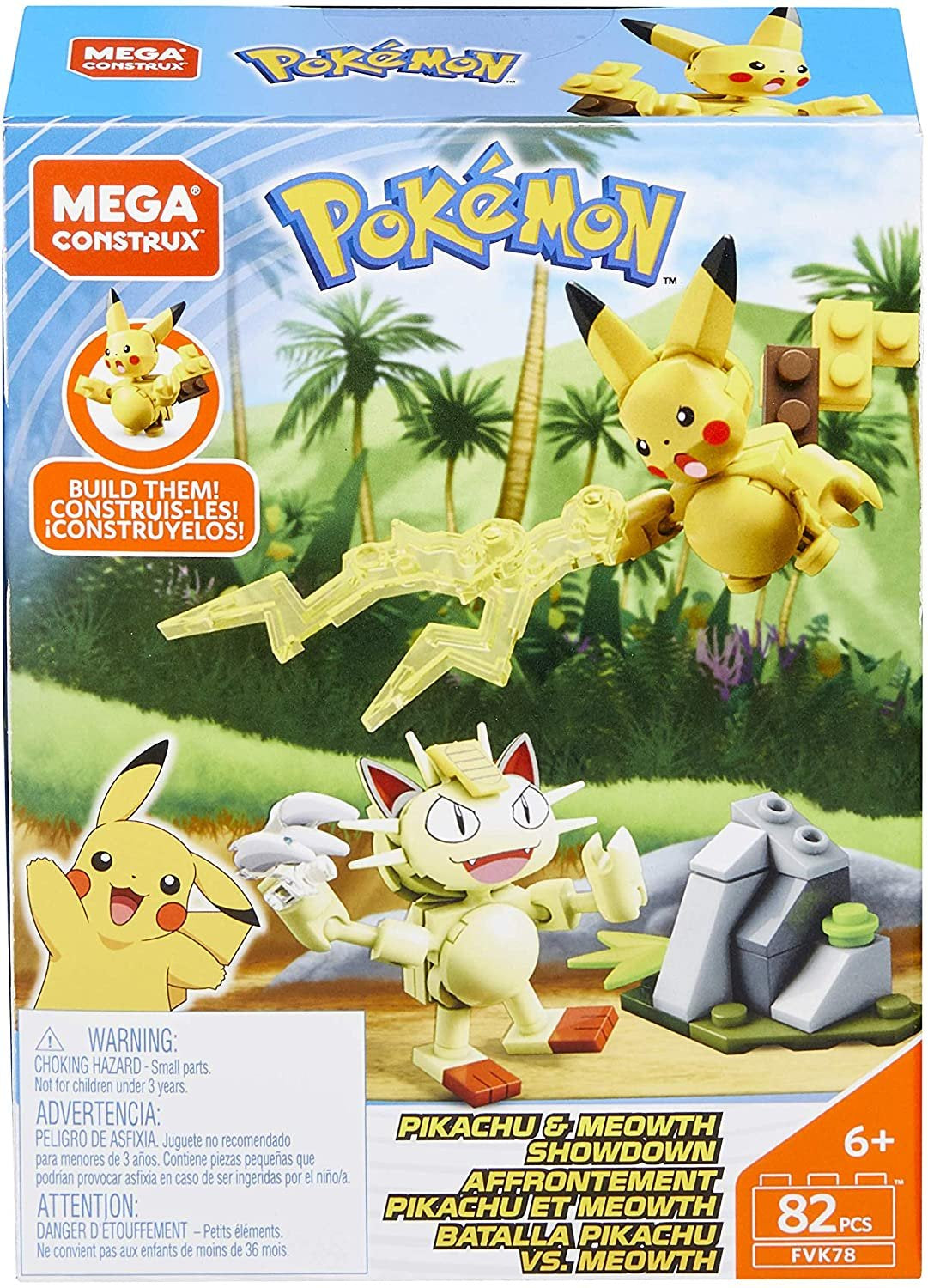 Mega Construx Pokemon Pikachu Vs Meowth Showdown – A C Games