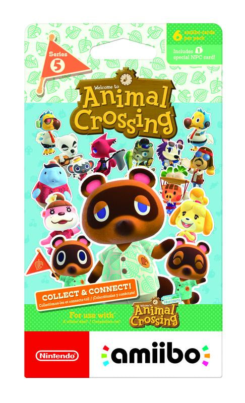 ANIMAL CROSSING AMIIBO CARD BOOSTER PACK - SERIES 5 (6 CARDS PER PACK)