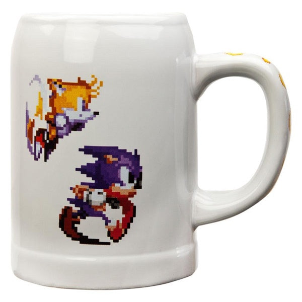 Sonic the Hedgehog Sonic & Tails 8-Bit Ceramic Stein Mug