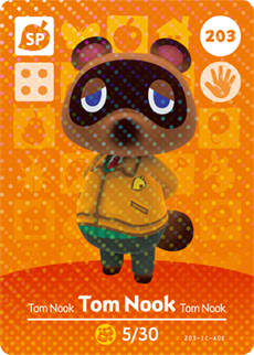 203 Tom Nook SP Authentic Animal Crossing Amiibo Card - Series 3
