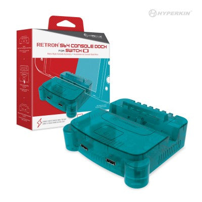 HYPERKIN RetroN S64 Console Dock for Switch (Turquoise Blue)