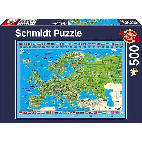 Schmidt Discover Europe (500 Piece Puzzle)