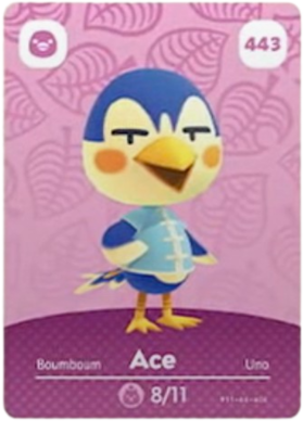 443 Ace Authentic Animal Crossing Amiibo Card - Series 5