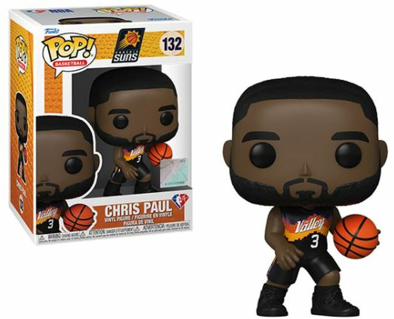 Funko POP! Basketball: Chris Paul - #132 (Phoenix Suns Black City Edition 2021 Jersey) NBA Vinyl Figure