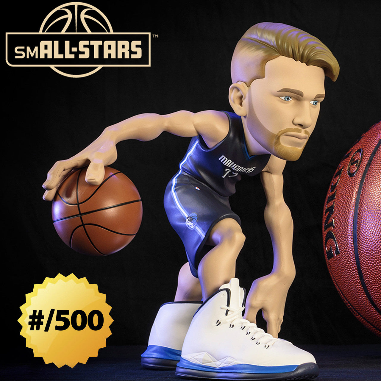 SMALL-STARS NBA 12" LUKA DONCIC LIMITED EDITION 2020/21 /1000 (DALLAS MAVERICKS DARK BLUE JERSEY)