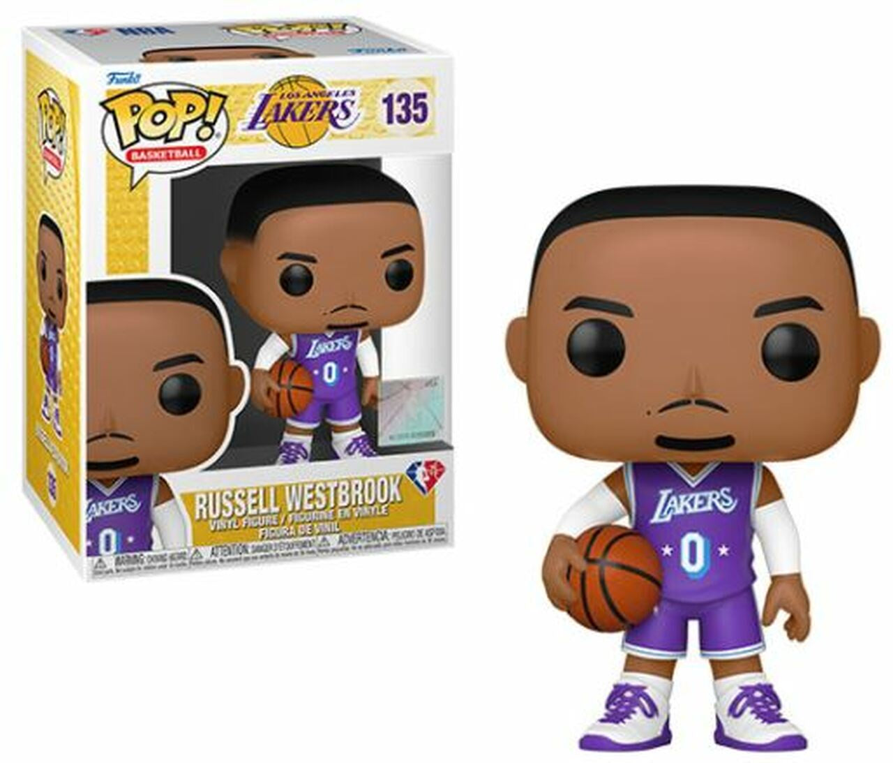 Funko POP! Basketball: Russell Westbrook - #135 (Los Angeles Lakers White City Edition Jersey) NBA Vinyl Figure
