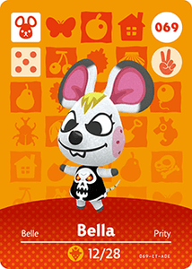 069 Bella Authentic Animal Crossing Amiibo Card - Series 1