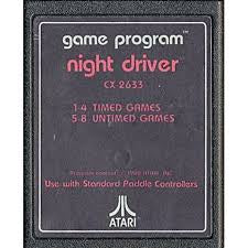 Night Driver (Text Label) - Atari 2600 (Pre-owned)
