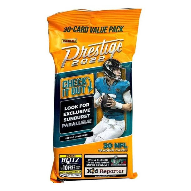 2022 Panini Prestige NFL Football Trading Cards 30-Card Jumbo Value Fat Pack