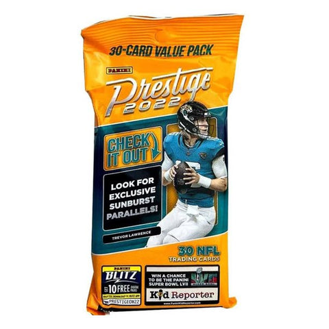 2022 Panini Prestige NFL Football Trading Cards 30-Card Jumbo Value Fat Pack