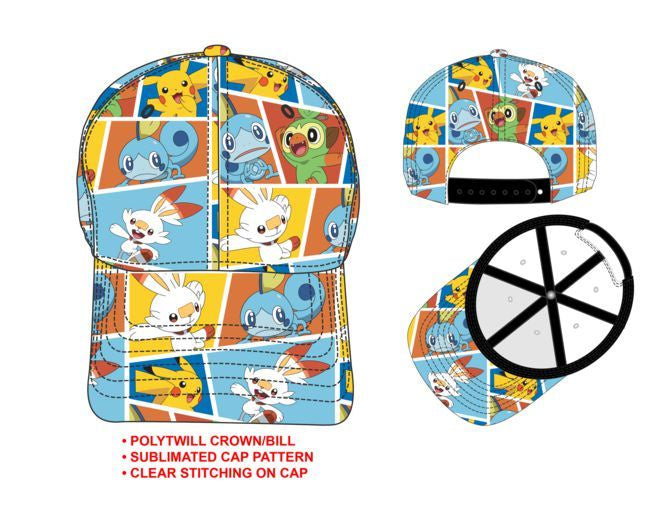 Pokemon - Starters Grid AOP Ballcap Hat