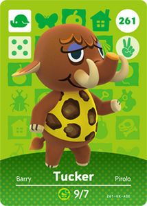 261 Tucker Authentic Animal Crossing Amiibo Card - Series 3