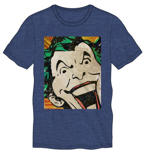 DC COMICS - JOKER - Joker Vintage Comic Face Men's Navy Tee T-Shirt