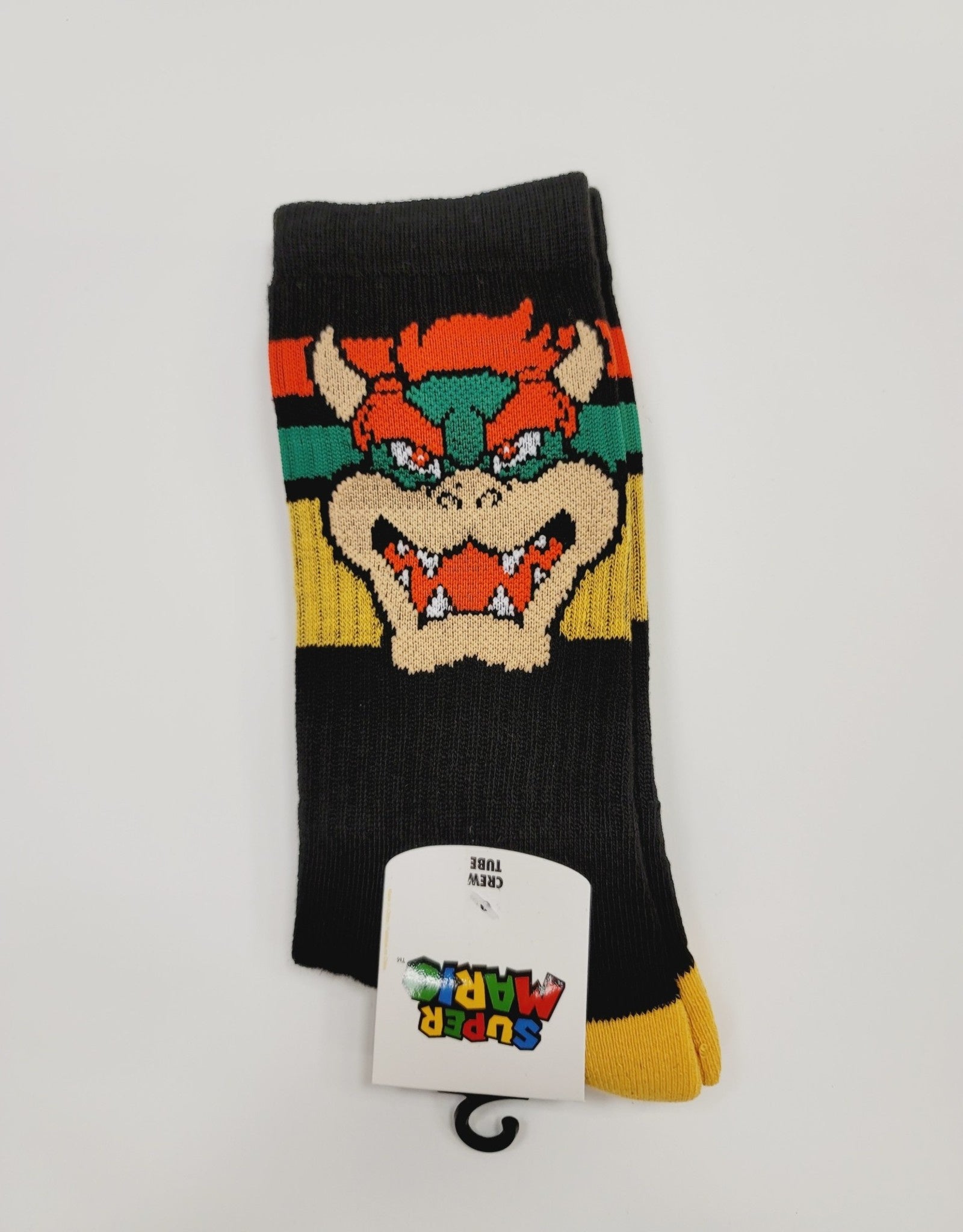 Bowser - Super Mario Bros Crew Socks - Sock Size 10-13