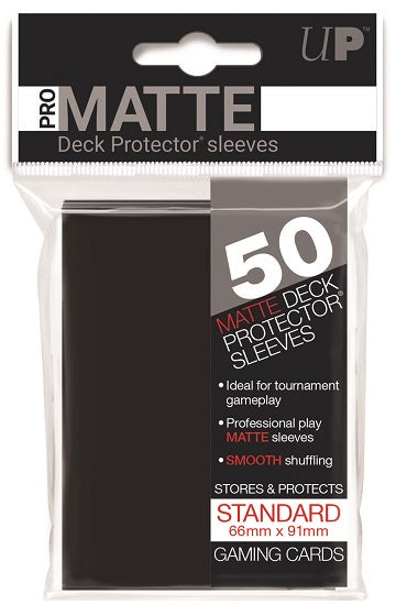 Ultra Pro Standard Pro Matte Deck Protector Card Sleeves 50ct - Black