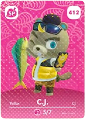 412 C.J. SP Authentic Animal Crossing Amiibo Card - Series 5