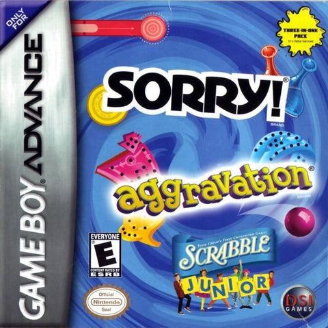 Aggravation/ Sorry/ Scrabble Jr - GBA (Pre-owned)