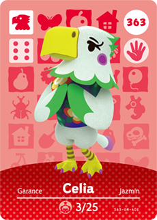 363 Celia Authentic Animal Crossing Amiibo Card - Series 4