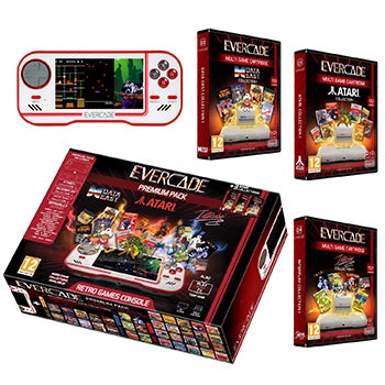 Evercade Premium Pack (Includes 3 Cartridges Collections: Atari Volume 1, Interplay Volume 1