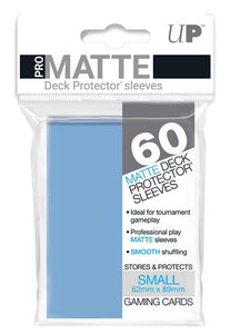 Ultra Pro Small Card Pro Matte Deck Protector Sleeves 60ct - Light Blue