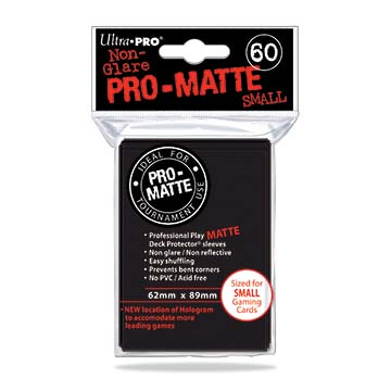 Ultra Pro Small Card Pro Matte Deck Protector Sleeves 60ct - Black
