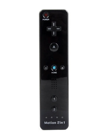 Wii Remote Controller with Built-in Motion Plus 2 in 1 3rd Party - Black (Out of Package)